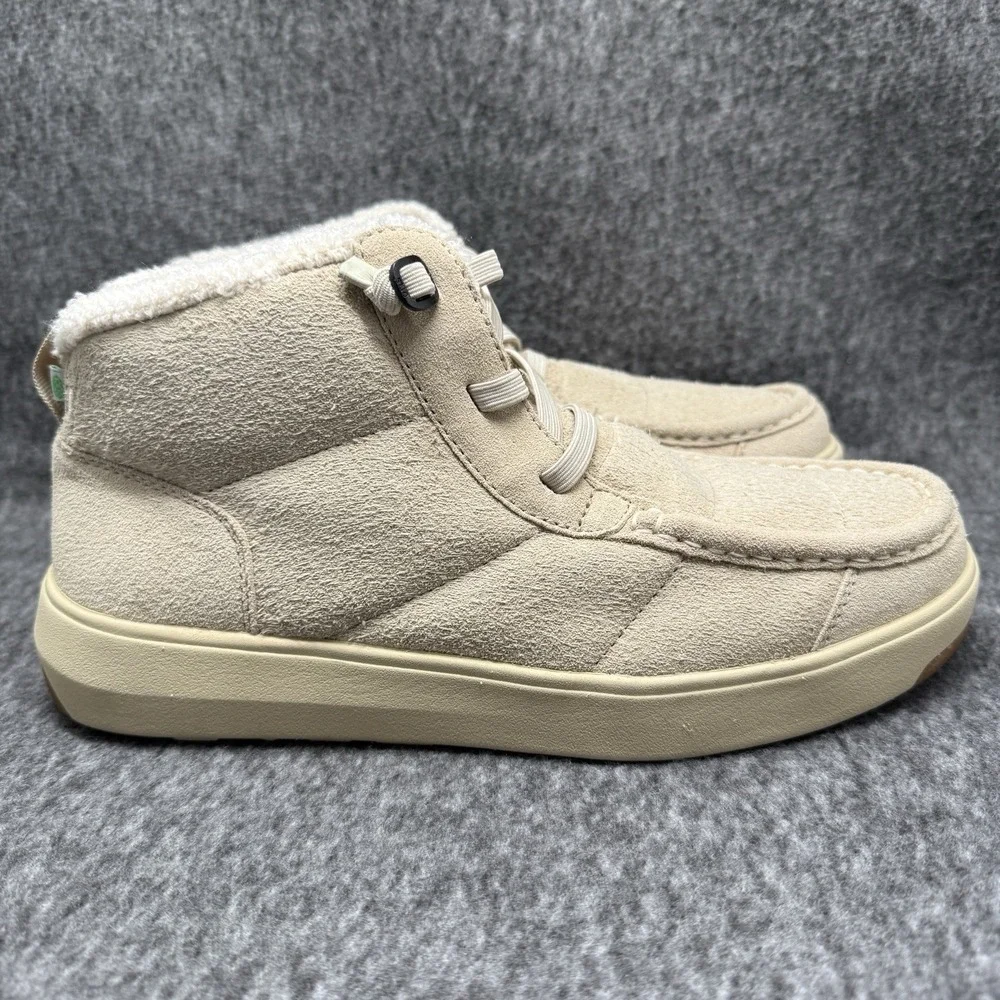Stio Chukka Boots Womens 8 Beige Colter Chukka Boot Suede Faux Shearling Lined